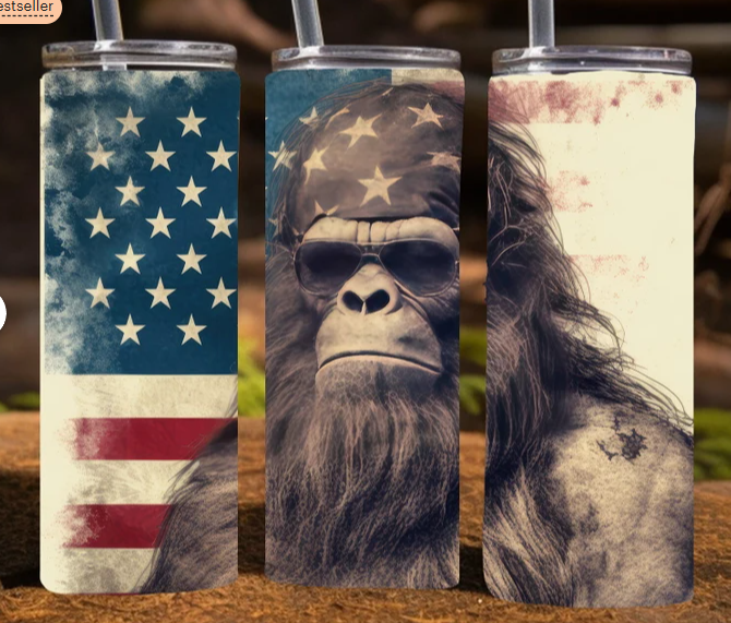 Simply Everyday Products Patriotic Gorilla Tumbler - 20oz Stainless Steel Insulated Cup