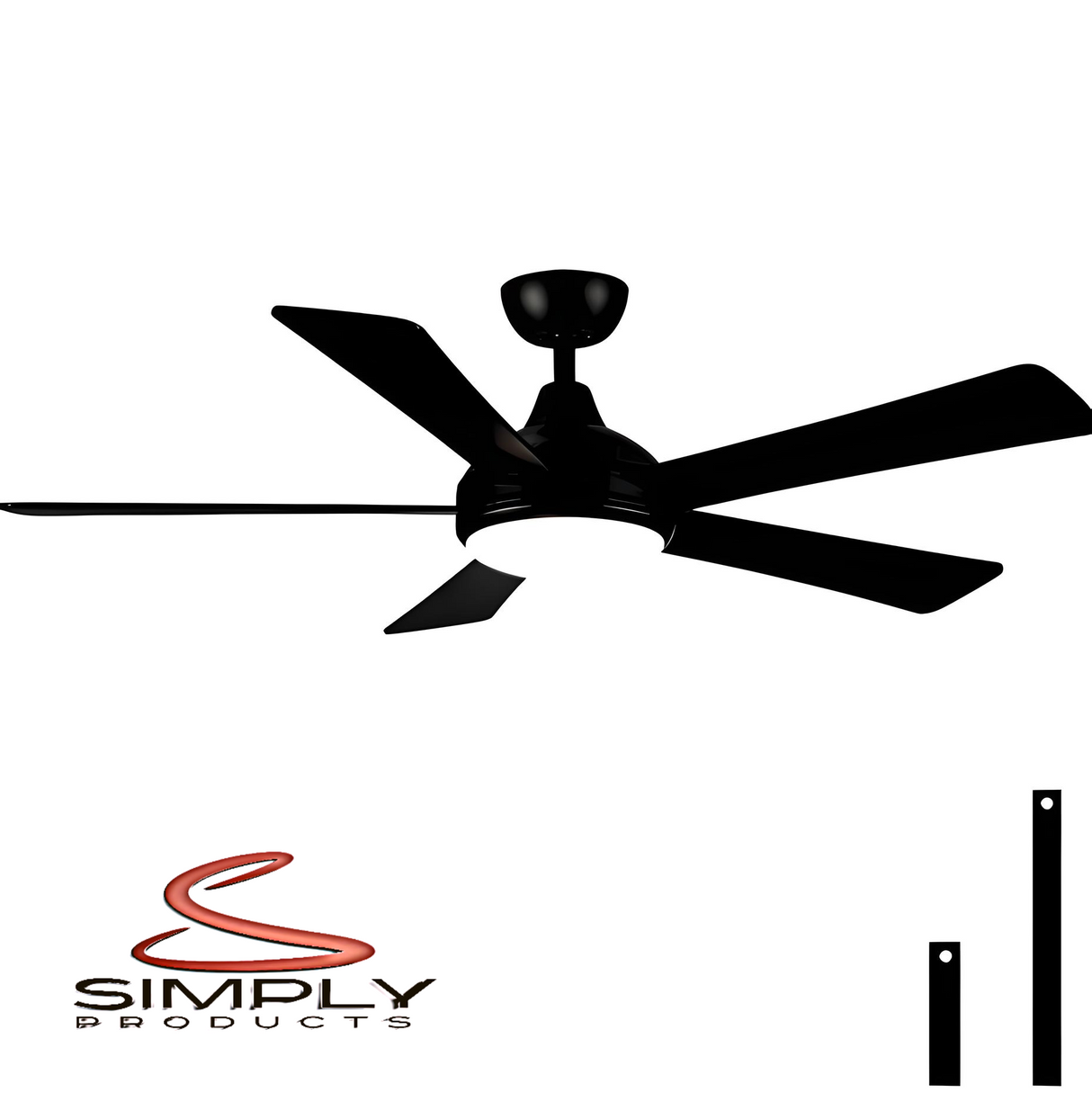 Simply Everyday Products low noise 42" ceiling fan 3 blade solid wood hotel smart dc led ceiling light with fan