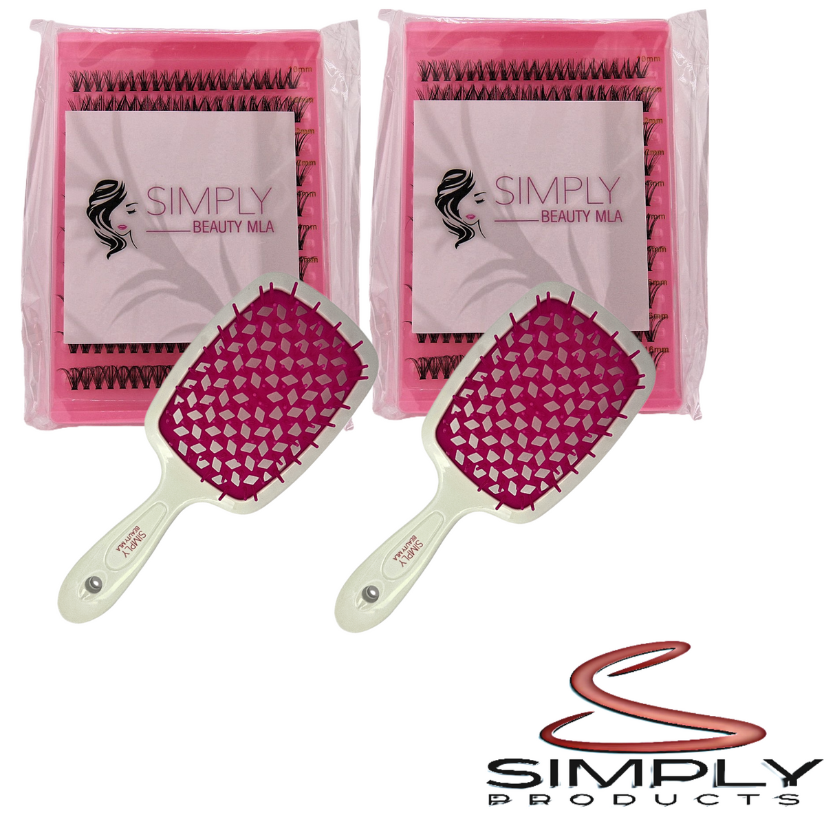 Simply Everyday Products 2 Lashes and 2 Detangler Combs.