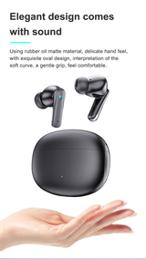 Simply Everyday Products Wireless Earbuds with Active Noise Cancellation (ANC) – Bluetooth, Black, Premium Sound & Comfort"