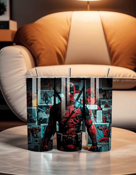 Deadpool 20oz Cup with Straw. - Simply Everyday Products