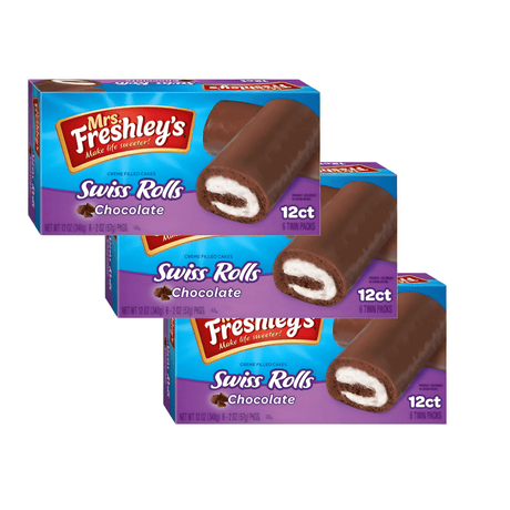 Mrs. Freshley's Swiss Rolls 3 Pack - Simply Everyday Products