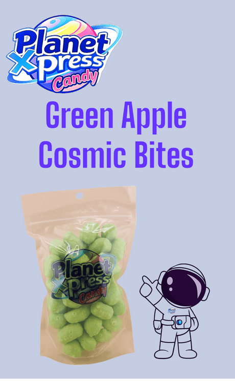 Planet Xpress Freeze - Dried Green Apple Galaxy Bites – Sweet, Tangy, and Crunchy Cosmic Candy Treats - Simply Everyday Products