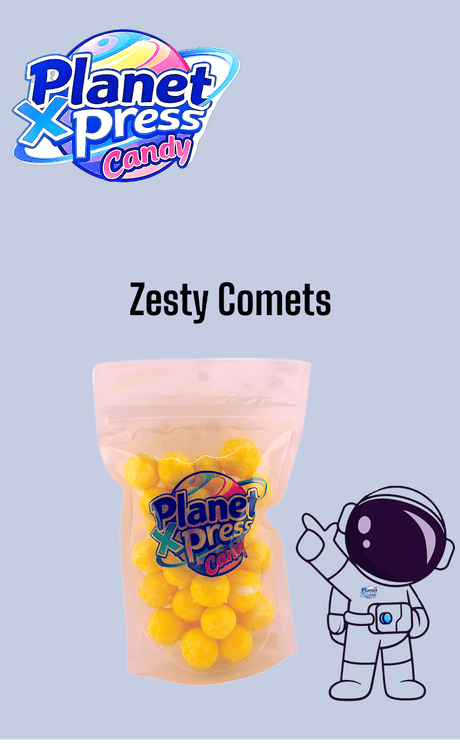 Planet Xpress, Zesty Comets Freeze Dried Candy, Tangy & Sweet Citrus Treat - Simply Everyday Products