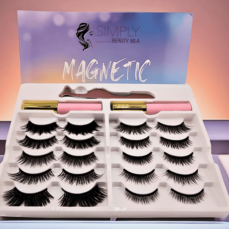 Simply Beauty MLA Magnetic Eyelashes Kit - Reusable & Natural Look with Magnetic Eyeliner - Simply Everyday Products