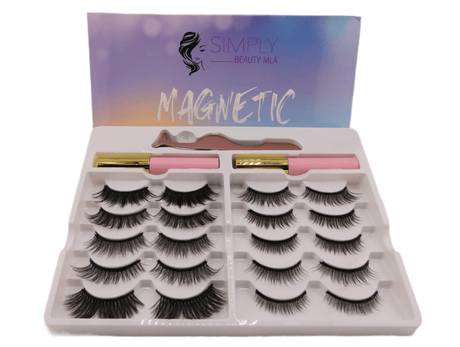 Simply Beauty MLA Magnetic Eyelashes Kit - Reusable & Natural Look with Magnetic Eyeliner - Simply Everyday Products