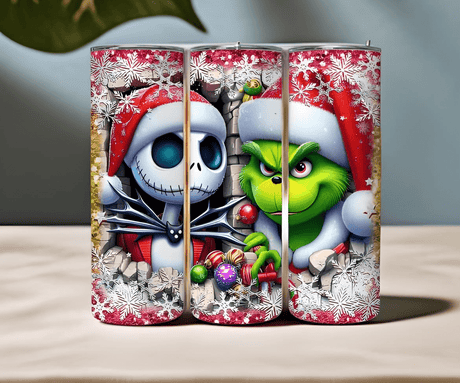 Simply Everyday Products Holiday Cartoon Tumbler, 20oz Festive Design - Simply Everyday Products