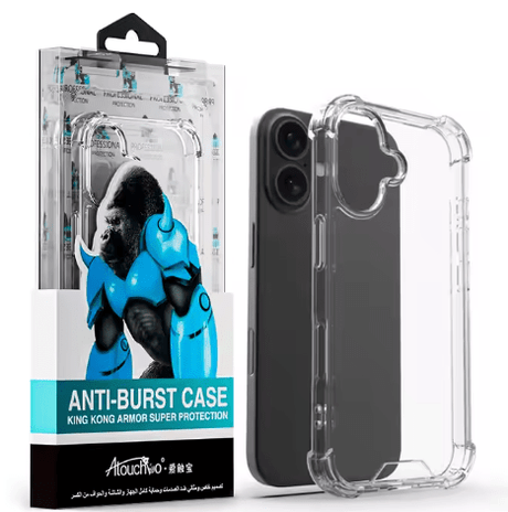 Simply Everyday Products i Phone 16 Anti - Burst Clear Case - Shockproof - Simply Everyday Products