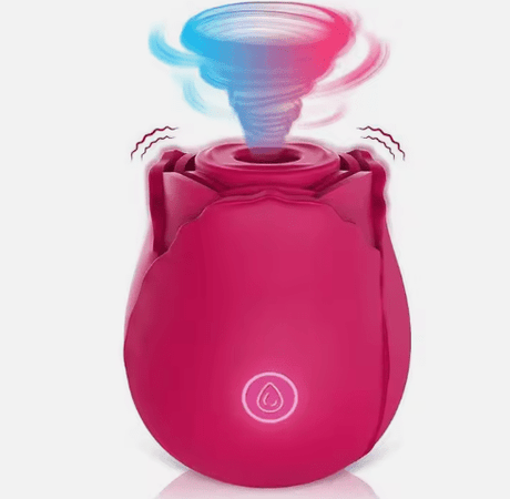 Simply Everyday Products Rose - Shaped Women's Vibrator with Pump Suction Technology - Simply Everyday Products