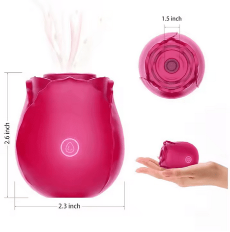 Simply Everyday Products Rose - Shaped Women's Vibrator with Pump Suction Technology - Simply Everyday Products