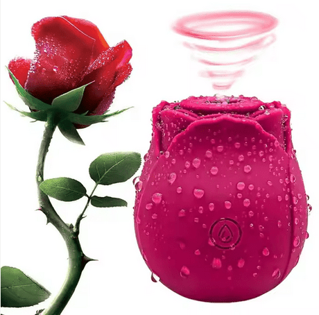 Simply Everyday Products Rose - Shaped Women's Vibrator with Pump Suction Technology - Simply Everyday Products