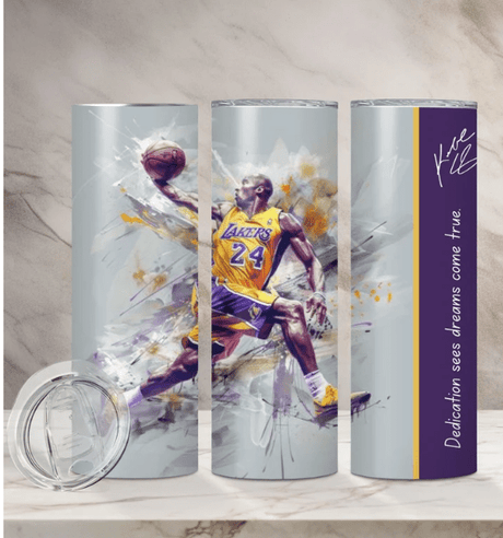 Simply Everyday Products Tumbler - 20oz Kobe Bryant Inspirational Design Stainless Steel Cup - Simply Everyday Products