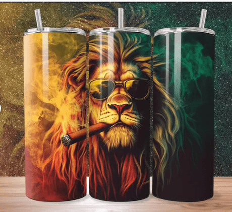 Simply Everyday Products Tumbler - Lion with Sunglasses 20oz Stainless Steel Insulated Cup - Simply Everyday Products