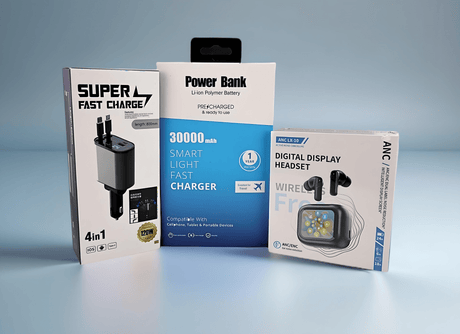 Simply Everyday Products Value Pack Includes Ear Buds, Power Bank and 4 - 1 Car Charger - Simply Everyday Products